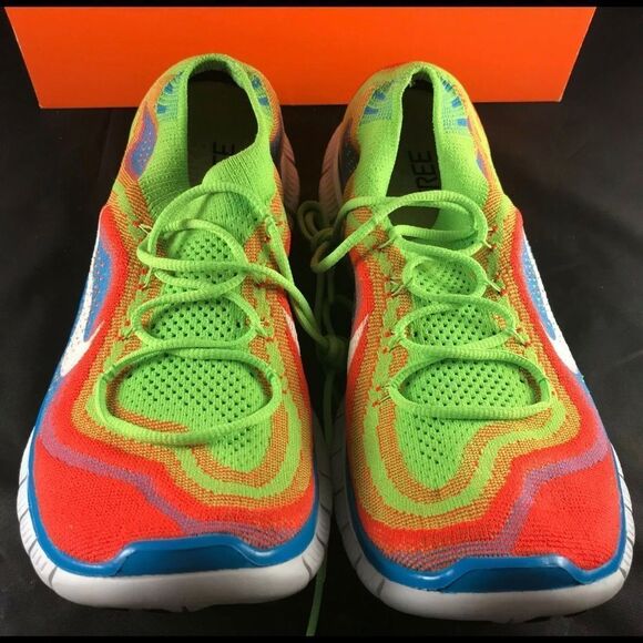 Nike Flyknit Free 5.0 🌈 rainbow men’s 11 US 45 EUR multicolor 10 UK rare item - Picture 2 of 14